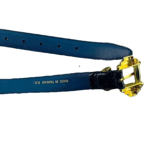 Morgan Taylor Black Patent Belt with Gold Art Deco Buckle main image 11